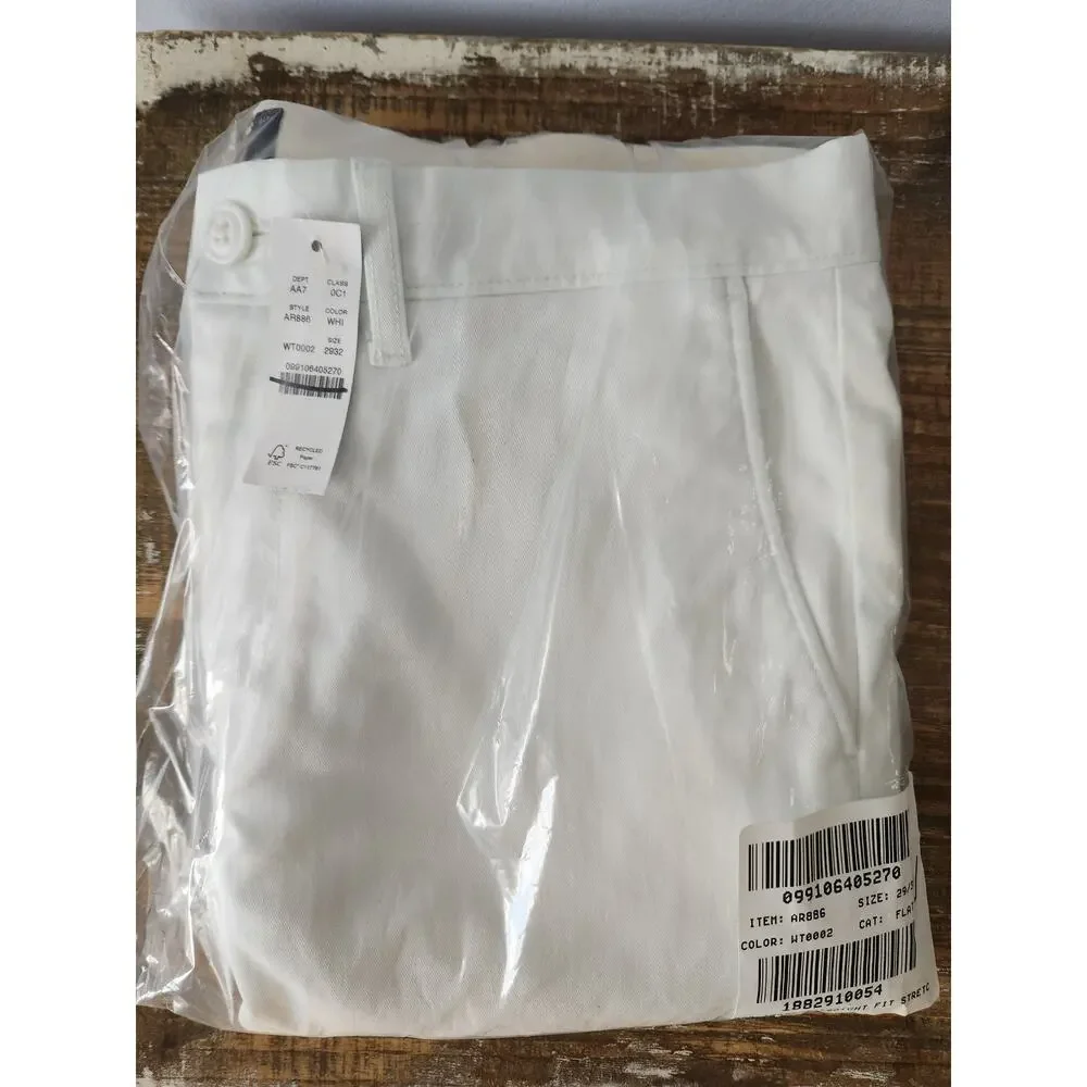 NWT J. Crew Men's 770™ Straight-fit stretch chino pant White 29/32